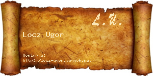Locz Ugor névjegykártya